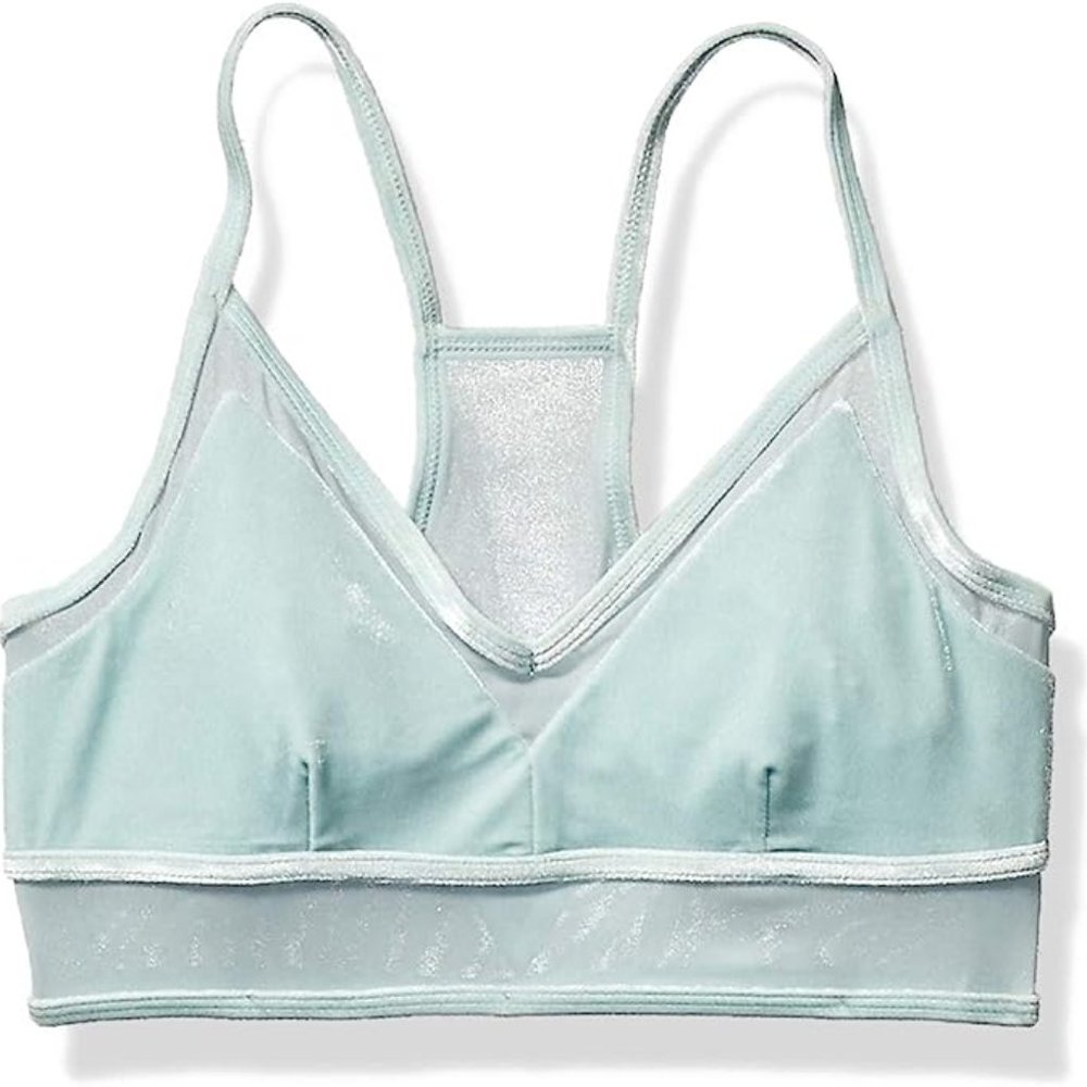 Alo Yoga Women's Lounge Velvet Luxe Posh Bra Cloud Blue Medium M